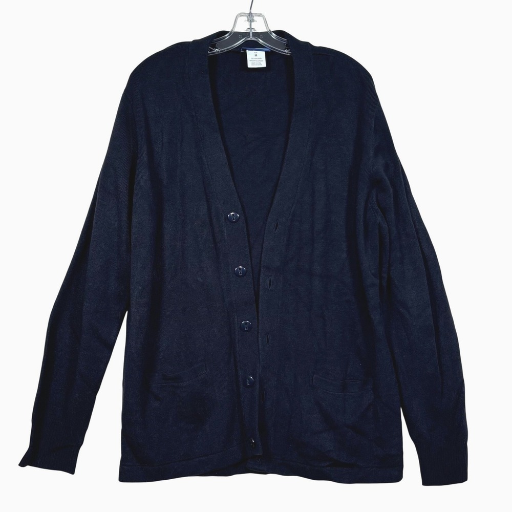 CLASSROOM Uniforms Dark Navy Blue Unisex Cardigan 5-Button Sweater 56434 Size M